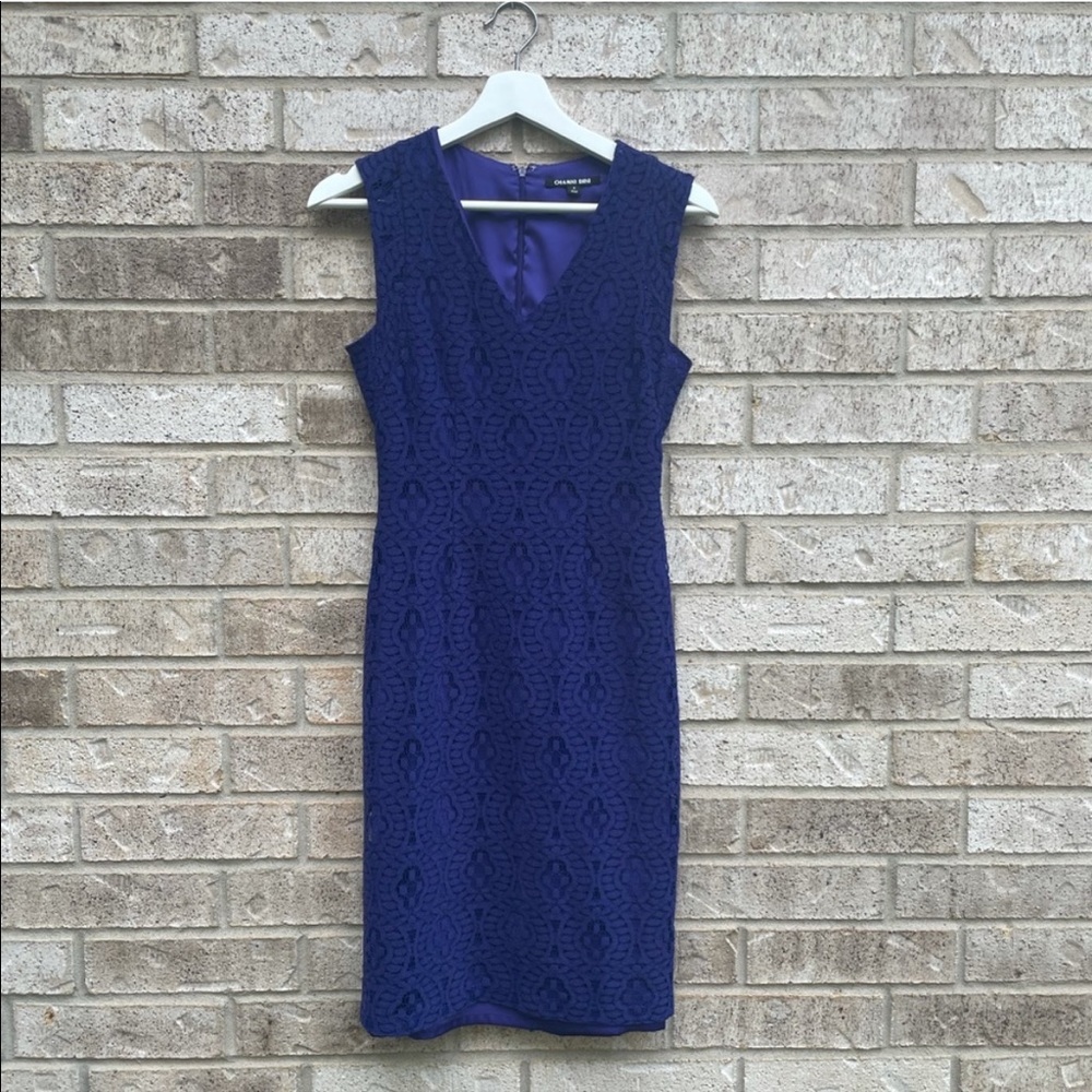 Royal Blue Gianni Bini Lace Shift Dress
